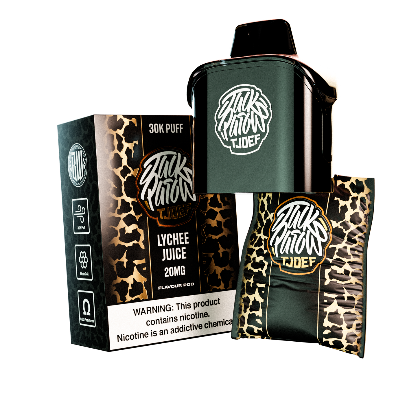 JP Tjoef Pod System – 30k Puff Pod only - 20mg