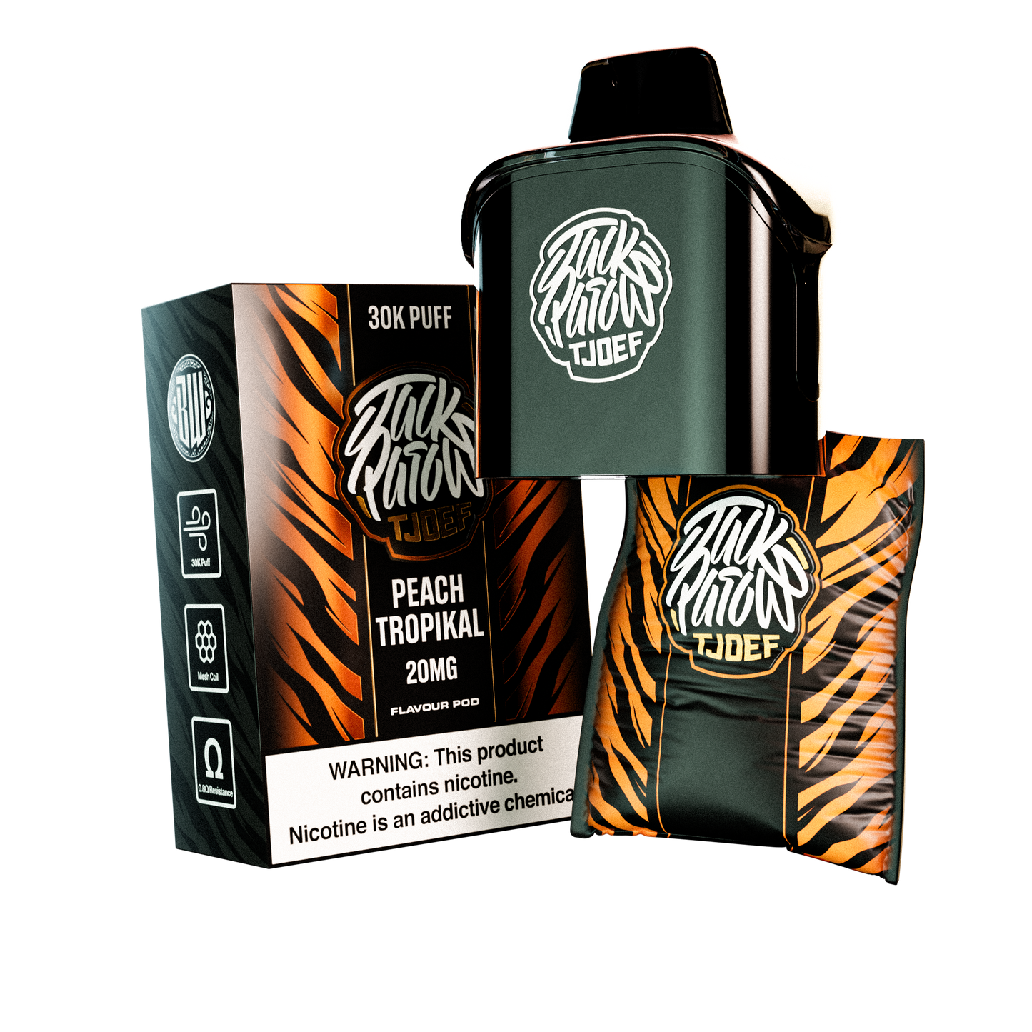 JP Tjoef Pod System – 30k Puff Pod only - 20mg