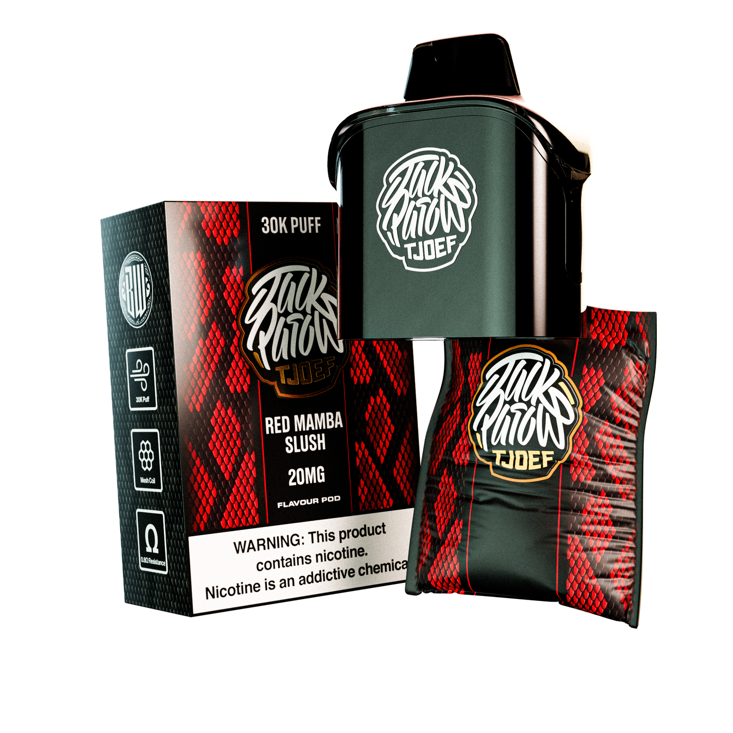 JP Tjoef Pod System – 30k Puff Pod only - 20mg